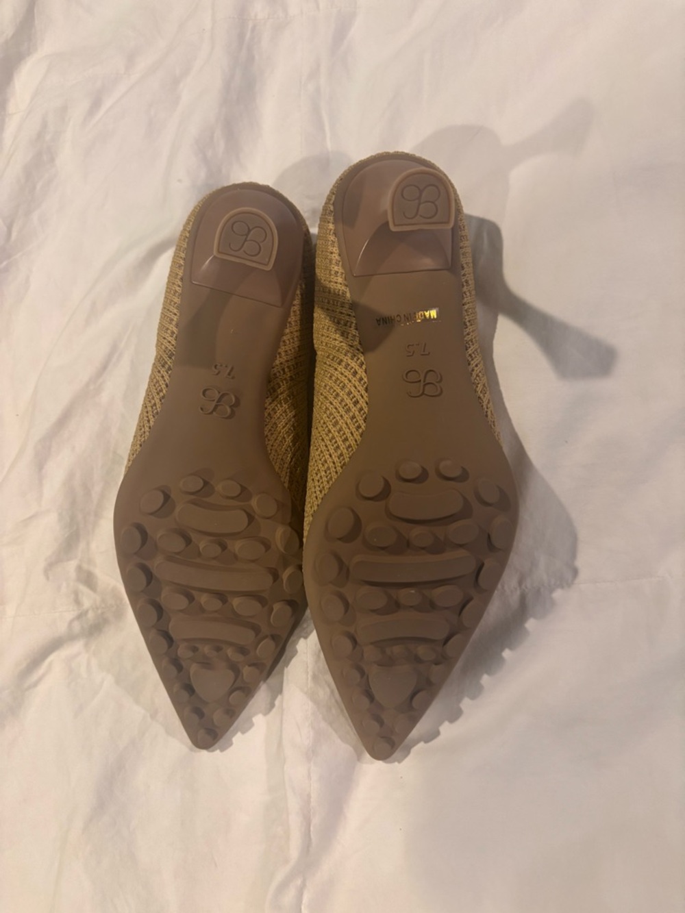 Knit Pointed-Toe Pumps in Taupe - Picture 10 of 13